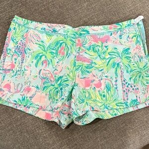 Lilly Pulitzer Seasalt Blue and Pink Adie Shorts
